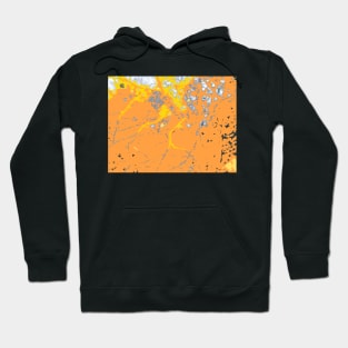 Orange Yellow Red Striations Abstract Hoodie